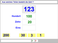 Aufgabenbild Zahlenverständnis: Zahlen zusammensetzen